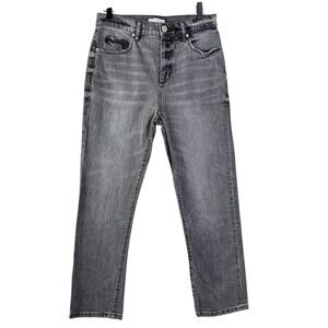 LOFT Ann Taylor High Waist Straight Crop Jeans Womens 26/2 Gray Denim Casual